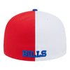 Bills New Era 59FIFTY 2023 Sideline Fitted Hat In Red & White - Back View