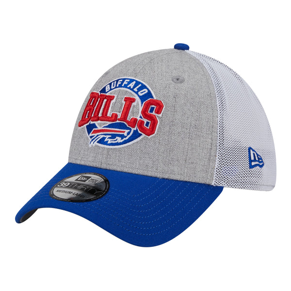 New Era Bills Heathered Flex Hat In Grey - Front Left View