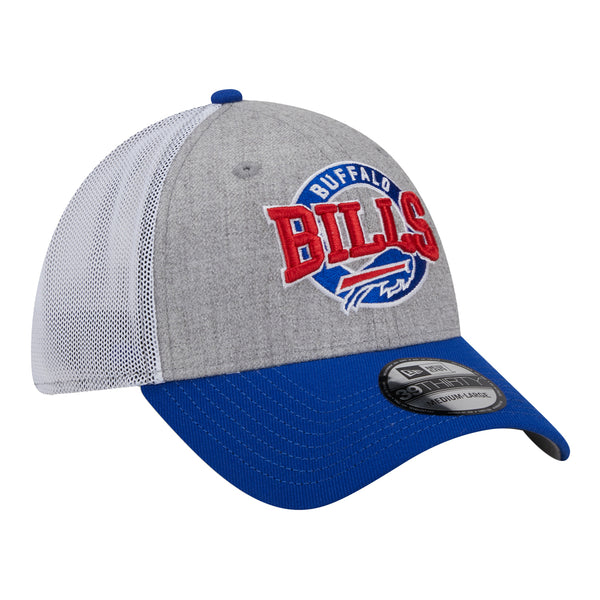 New Era Bills Heathered Flex Hat In Grey - Front Right View