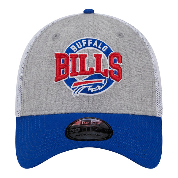 New Era Bills Heathered Flex Hat In Grey - Front View