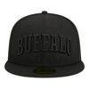 New Era Bills 59FIFTY Classic Tonal Fitted Hat In Black - Front View