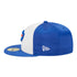 New Era Bills Satin 59FIFTY Fitted Hat In White & Blue - Left Side View