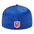 New Era Bills Satin 59FIFTY Fitted Hat In White & Blue - Back View