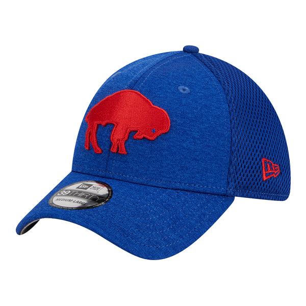 New Era Bills Shadow Flex Hat In Blue - Front Left View