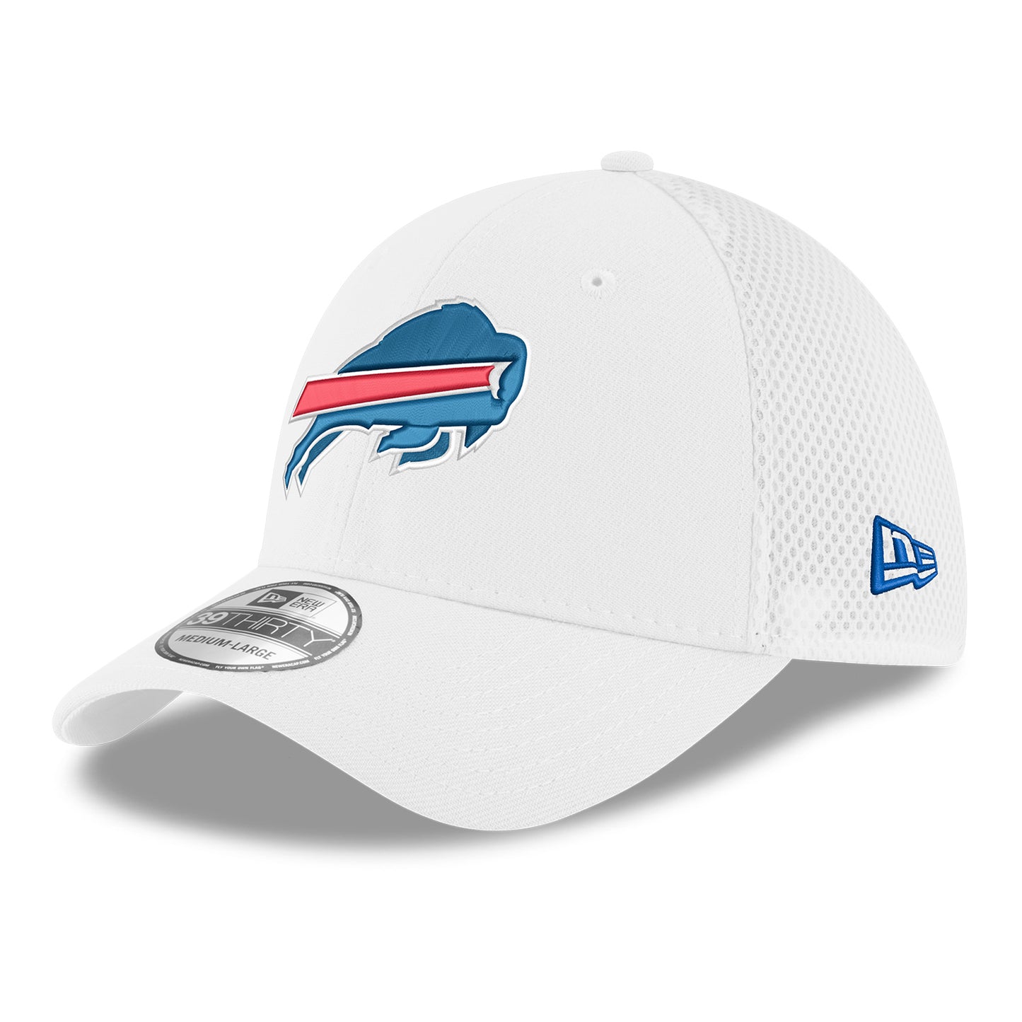 New Era Bills White Neo Flex Hat In White - Front Left View