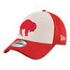 New Era 9FORTY Retro Shadow Hat In Red - Front Left View