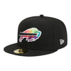 Bills New Era 2023 Crucial Catch 59FIFTY Fitted Hat In Black - Angled Left Side View