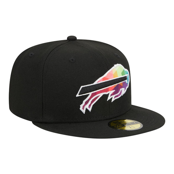 Bills New Era 2023 Crucial Catch 59FIFTY Fitted Hat In Black - Angled Right Side View