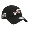 Bills New Era 2023 Crucial Catch 9TWENTY Adjustable Hat In Black - Angled Right Side View