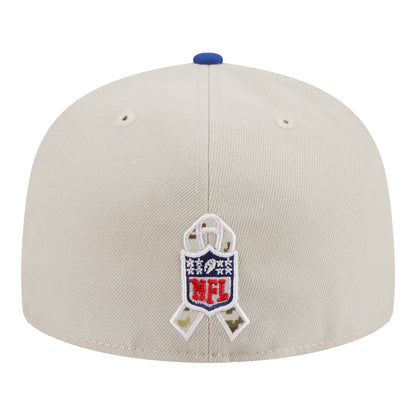 New Era Bills 2023 Salute to Service 59FIFTY Fitted Hat In Tan - Back View