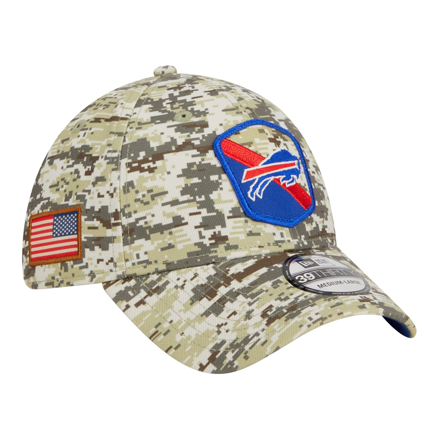 Men's New Era Camo Buffalo Bills 2023 Salute to Service 39THIRTY Flex Hat Size: Medium/Large