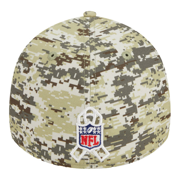 New Era Bills 2023 Salute to Service 39THIRTY Camo Flex Hat In Camouflage - Back View