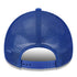 New Era Bills 9FORTY A-Frame Trucker Hat In White & Blue - Back View