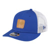 New Era Bills Low Profile 9FIFTY Patch Trucker Hat In Blue & White - Front Left View