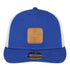 New Era Bills Low Profile 9FIFTY Patch Trucker Hat In Blue & White - Front View