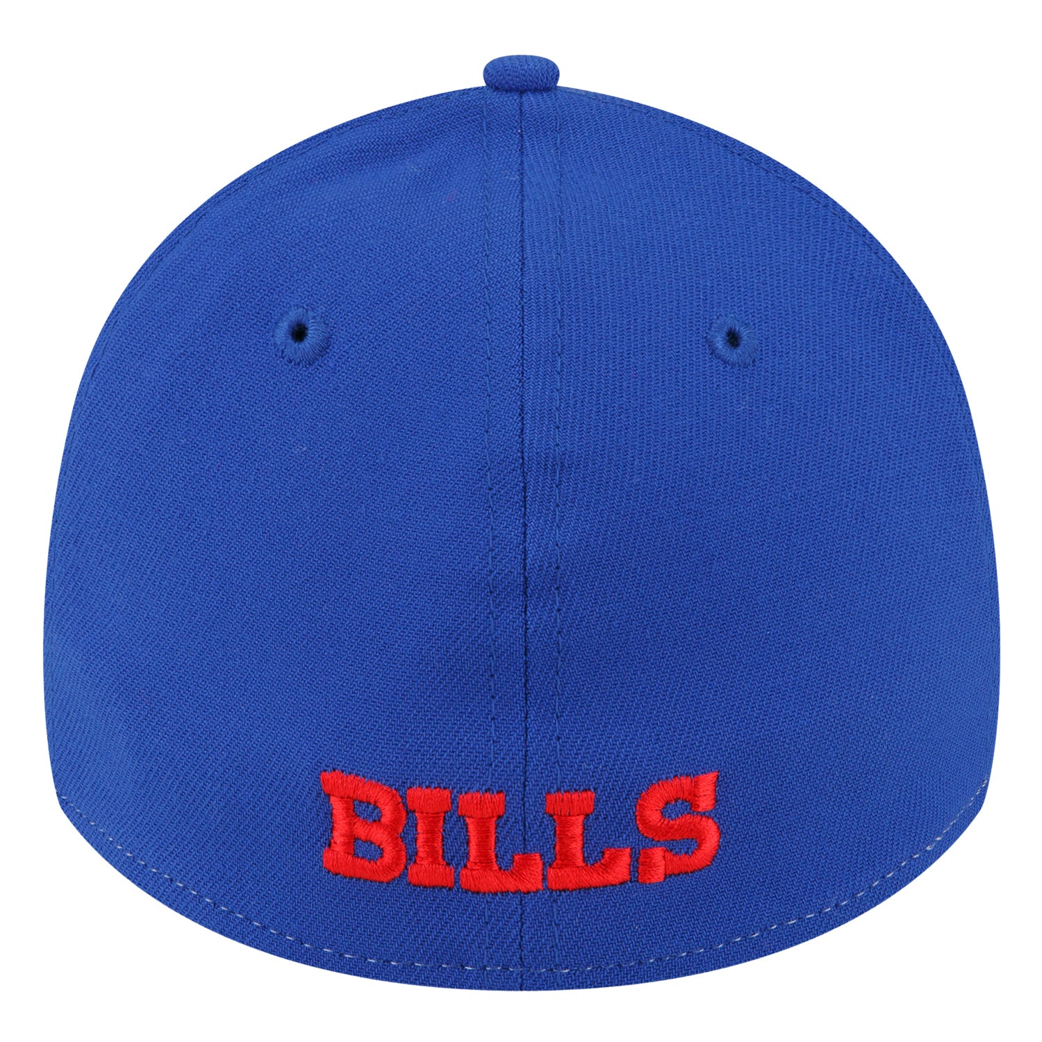 New Era Bills 39THIRTY 90's Paint Brush Flex Hat In Blue & White - Back View