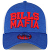 New Era Bills Mafia 39THIRTY Shadow Flex Hat In Blue & White - Front View