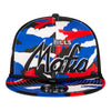 New Era Bills Mafia 9FIFTY Trucker Hat In Team Color Camouflage - Front View