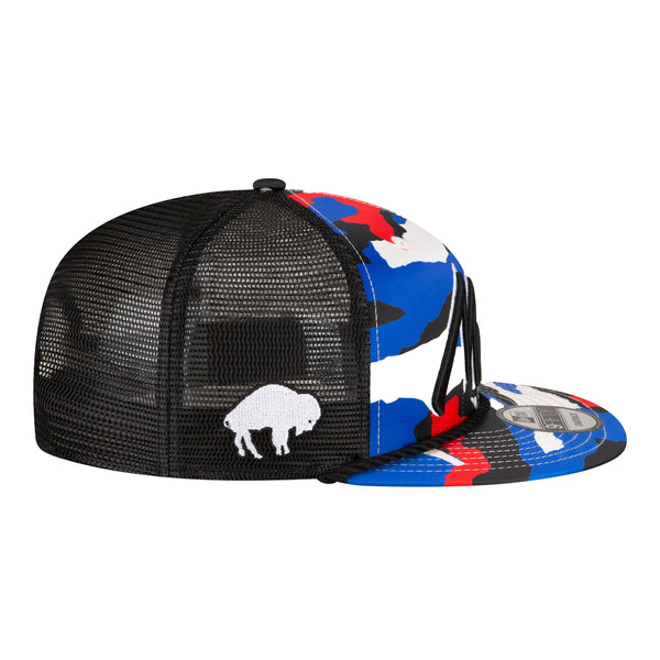 New Era Bills Mafia 9FIFTY Trucker Hat In Team Color Camouflage - Right Side View