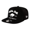 New Era Bills 9FIFTY Football Adjustable Hat In Black - Front Left View