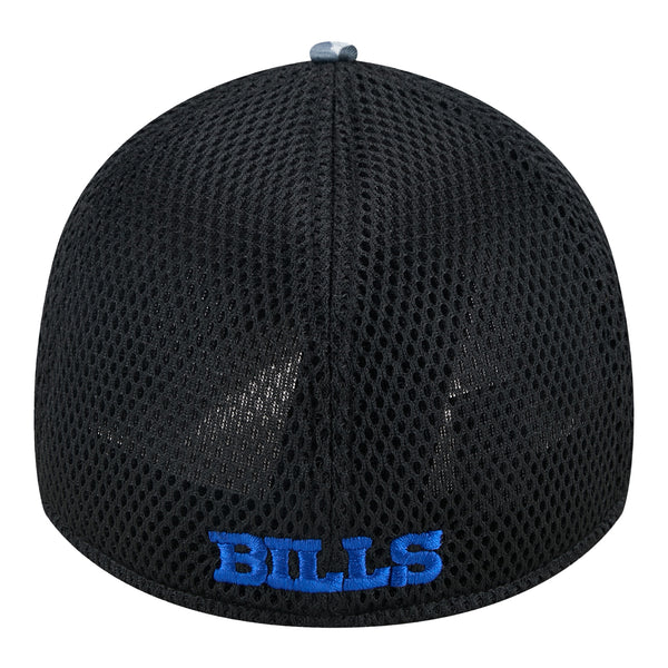New Era Bills 39THIRTY Camo Flex Hat In Grey - Back View