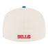 New Era Bills 59FIFTY Chrome Script Fitted Hat In Cream - Back View