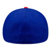 New Era Bills 59FIFTY Royal/Red Script Fitted Hat In Blue - Back View