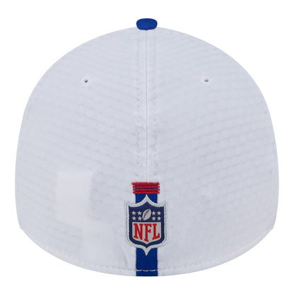 Bills New Era 2024 Training Camp 39THIRTY Flex Fit Hat In White & Blue - Back View