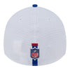Bills New Era 2024 Training Camp 39THIRTY Flex Fit Hat In White & Blue - Back View