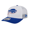 Bills New Era 2024 Training Camp 9SEVENTY Adjustable Hat In White & Blue - Angled Left Side View