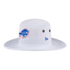 Bills New Era 2024 Training Camp Panama Bucket Hat In White & Blue - Left Side View