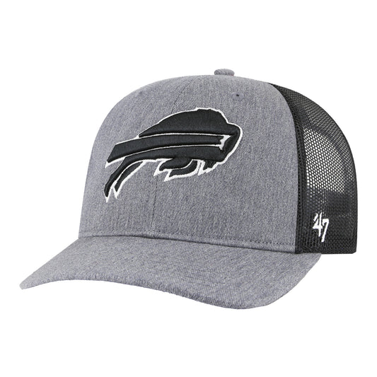 Bills '47 Brand Trucker Carbon Grey Hat - Angled Left Side View