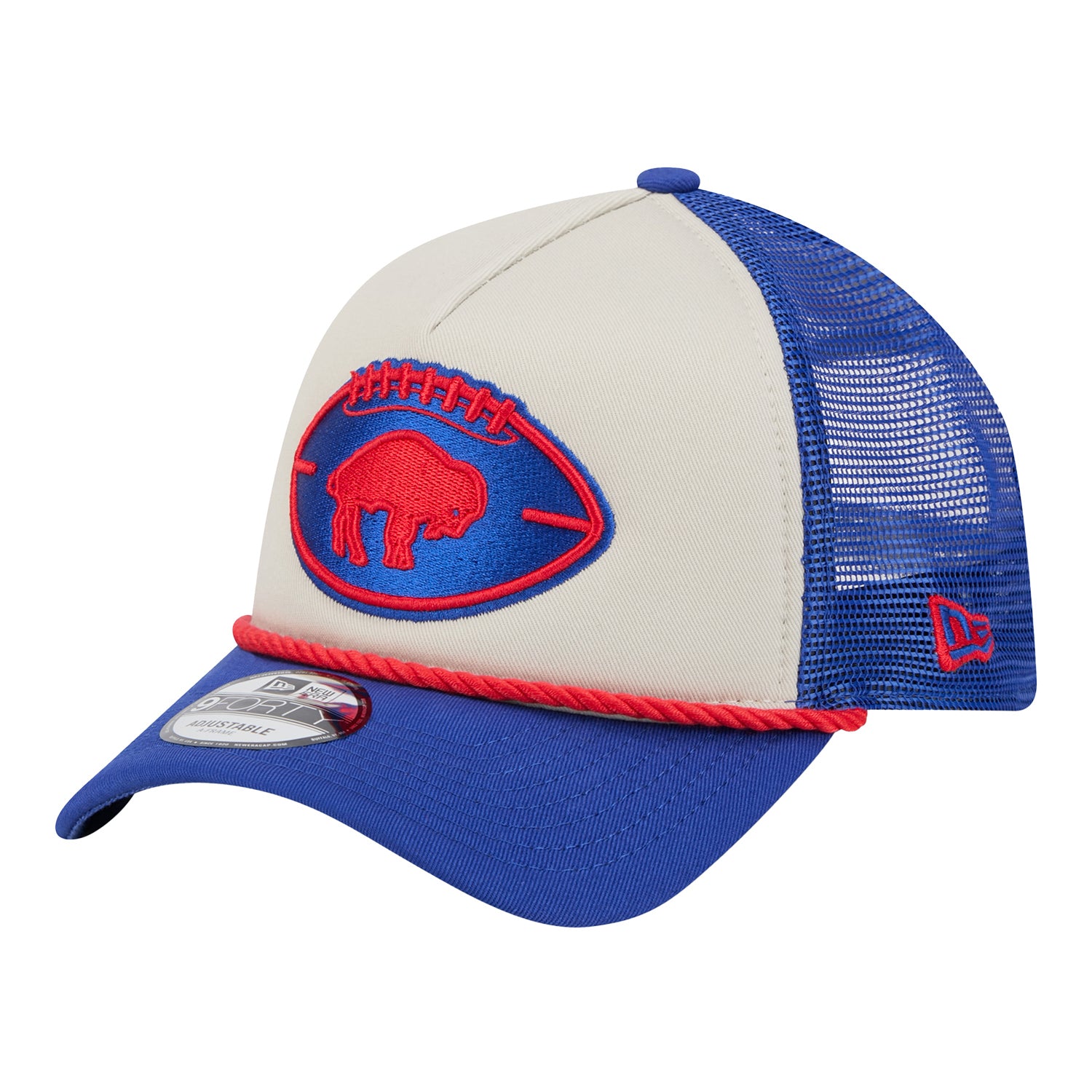 New Era Buffalo Bills 2024 Sideline 9FORTY Historic Hat In Blue & Grey - Front View