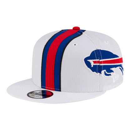 Bills New Era 9FIFTY White Helmet Snapback Hat In White - Front View