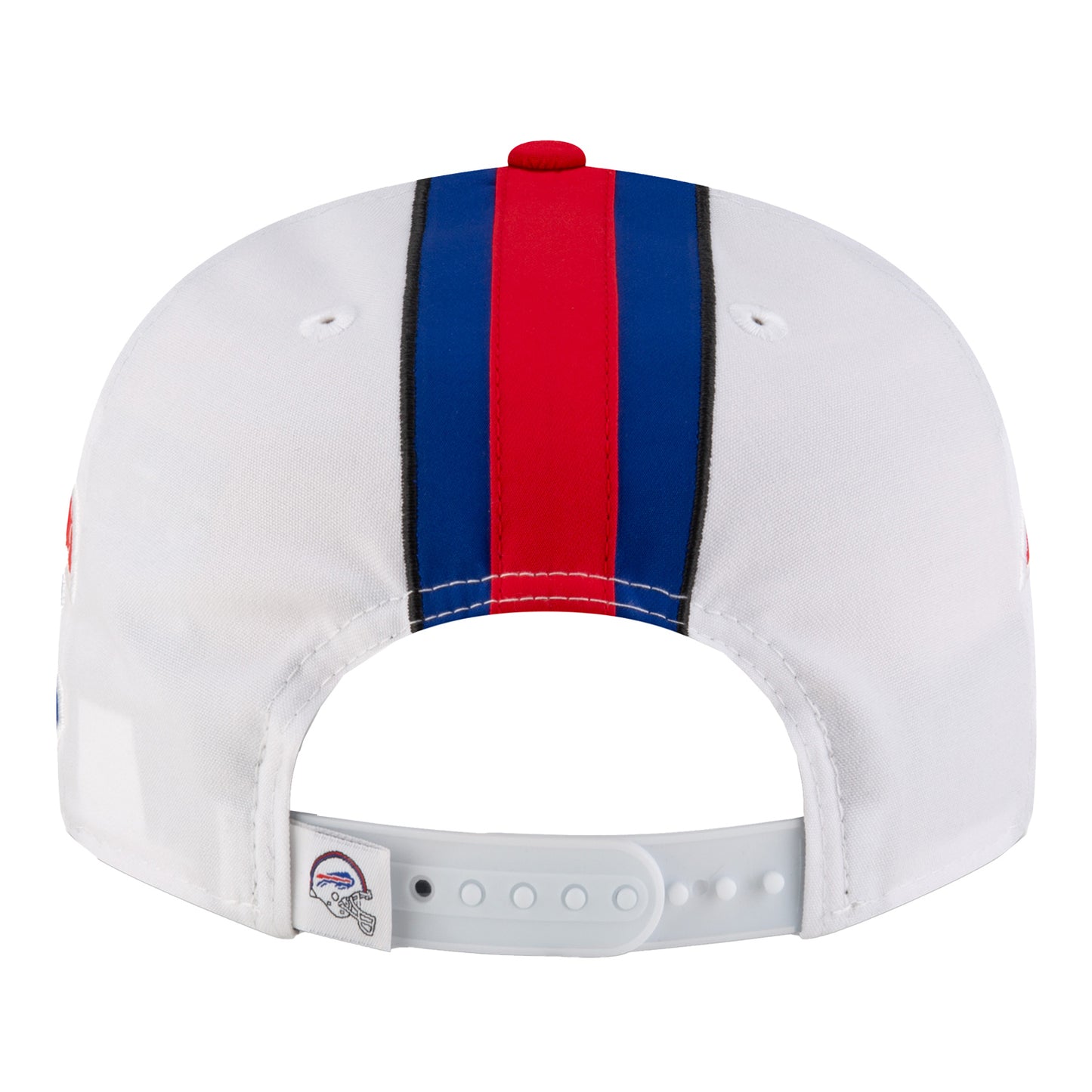 Bills New Era 9FIFTY White Helmet Snapback Hat In White - Back View