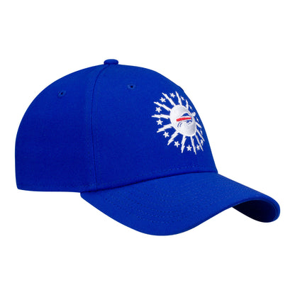 Bills New Era 39THIRTY Buffalo Flag Hat In Blue - Front Right View