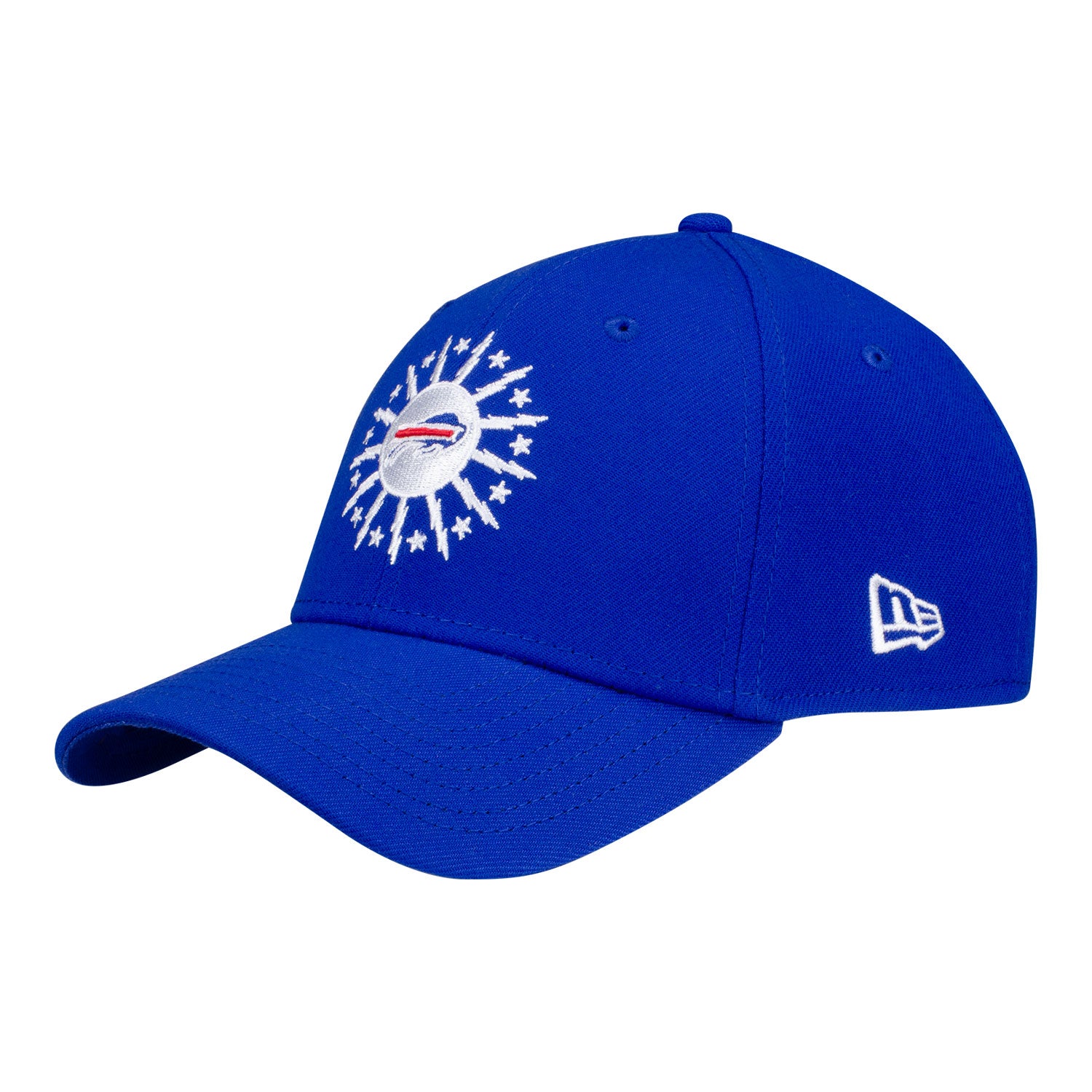 Bills New Era 39THIRTY Buffalo Flag Hat In Blue - Front Left View