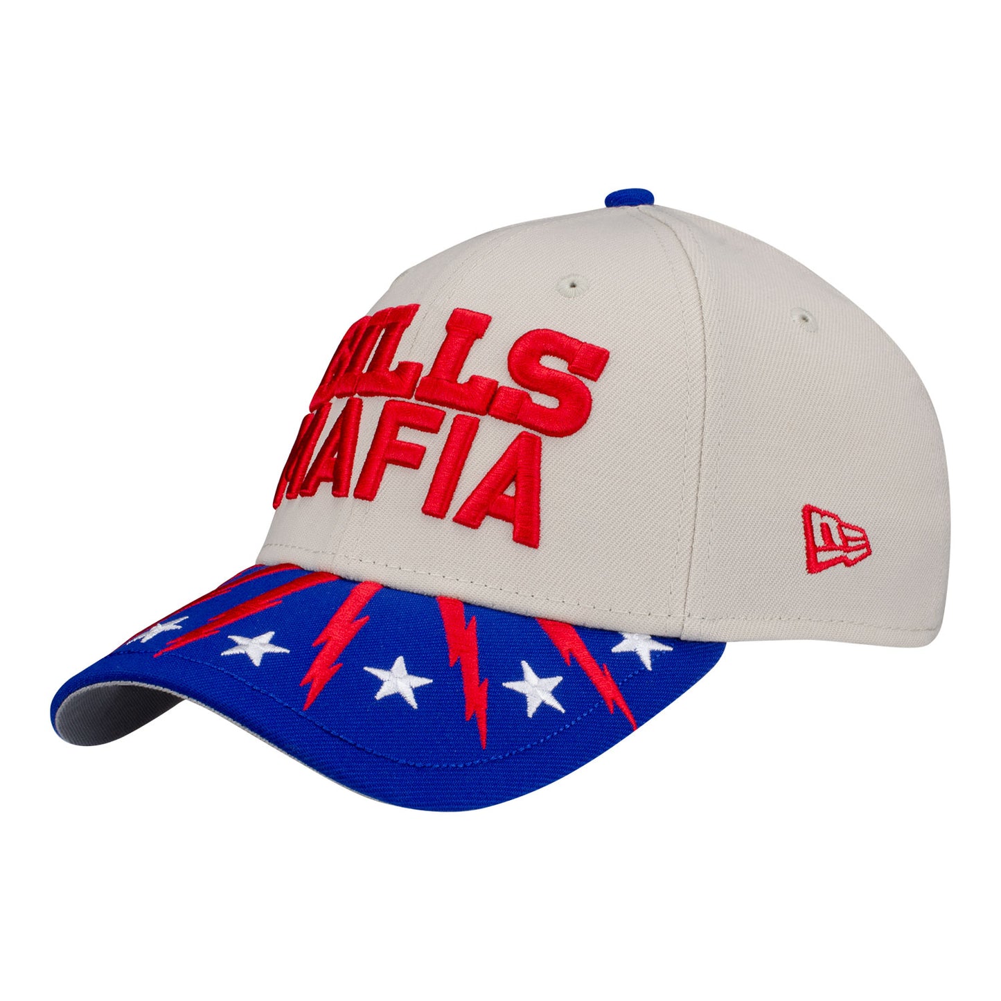 Bills New Era 39THIRTY Bills Mafia Flag Hat In Tan - Front Left View