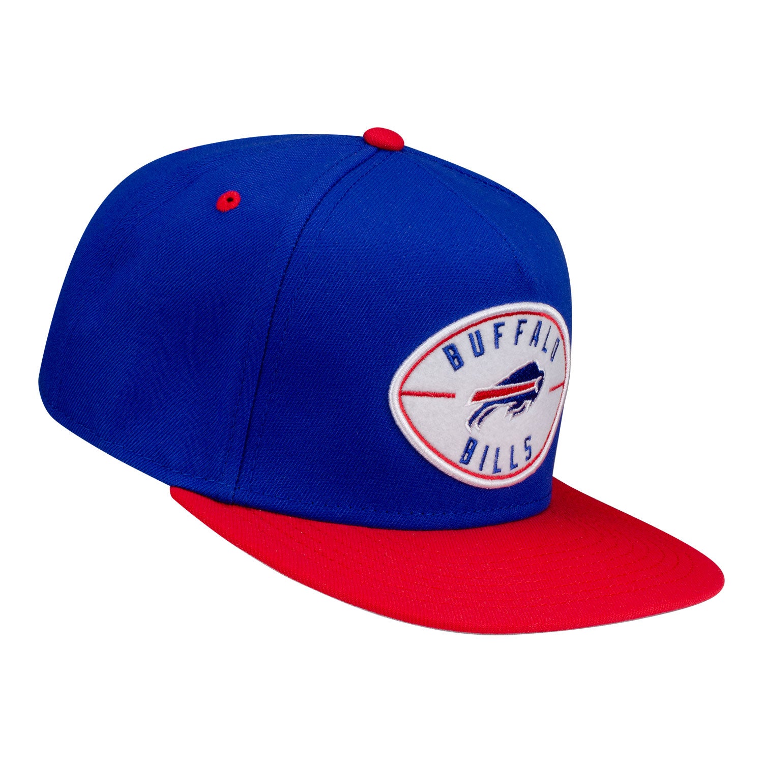 Bills New Era 9FIFTY Football Logo Hat In Blue - Front Right View