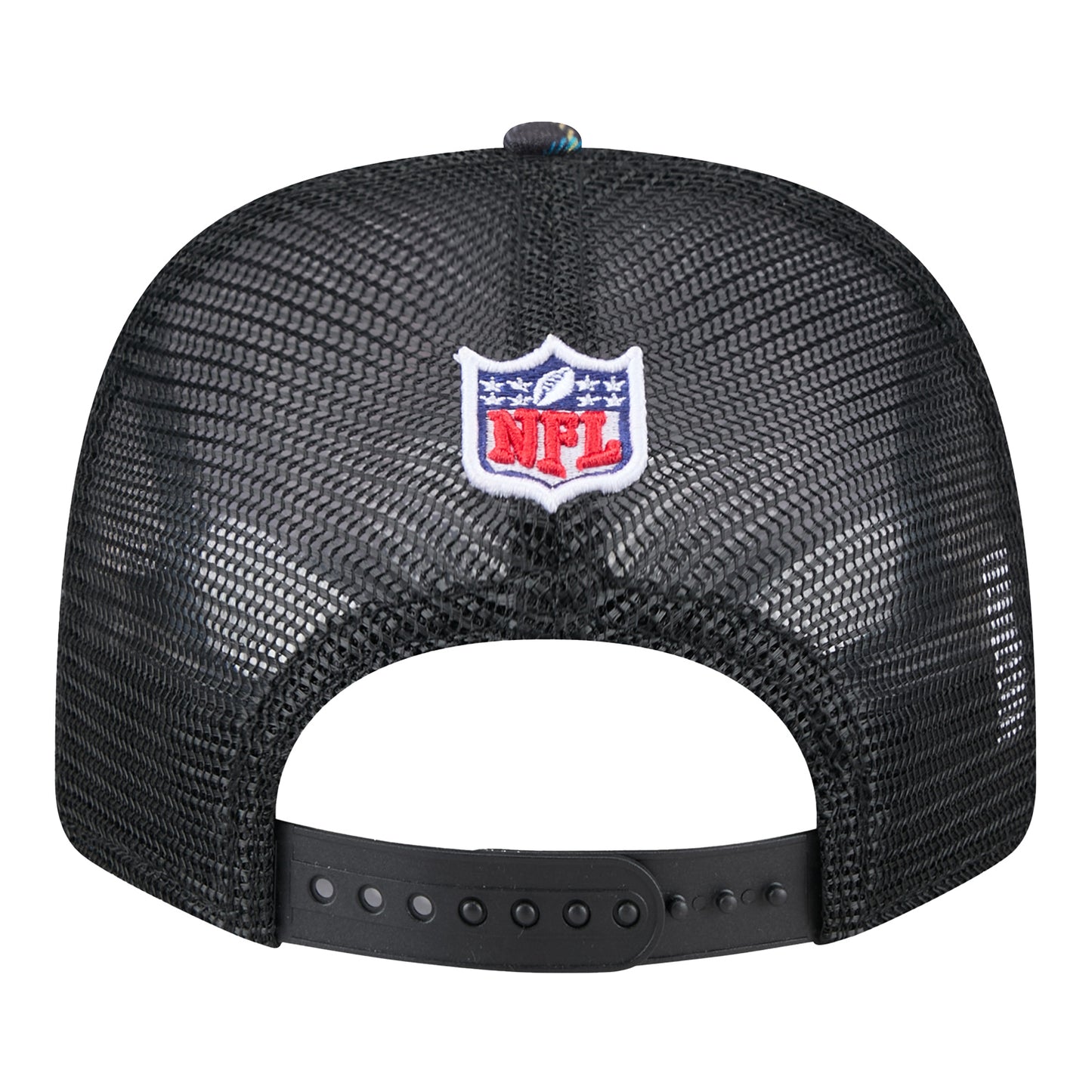 Bills New Era 2024 Crucial Catch 9SEVENTY Adjustable Hat In Black - Back View