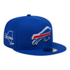 New Era Bills 2024 NFL Draft 9FIFTY Snapback Hat In Blue - Front Right View