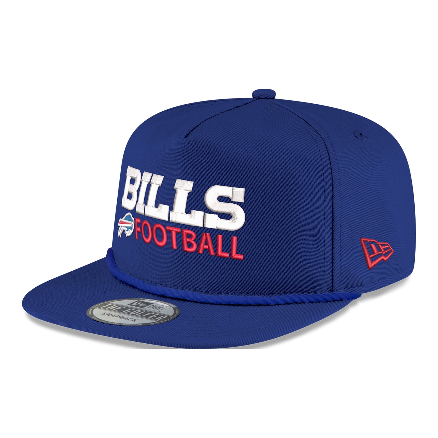 New Era Bills Football Golfer Hat In Blue - Front Left View