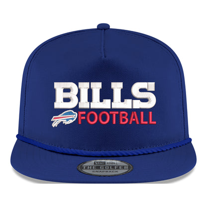 New Era Bills Football Golfer Hat In Blue - Front View