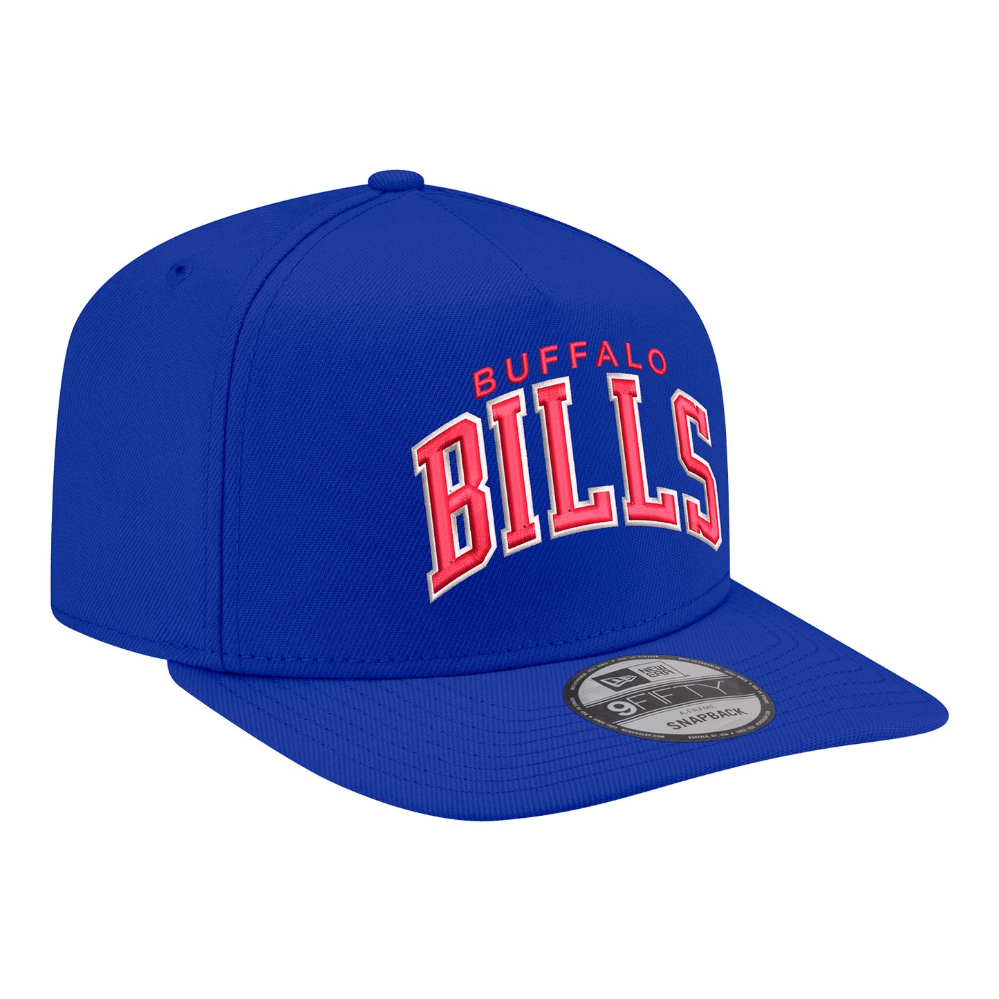 Buffalo Bills New Era 9FIFTY A-Frame Snapback Hat In Blue - Front Right View