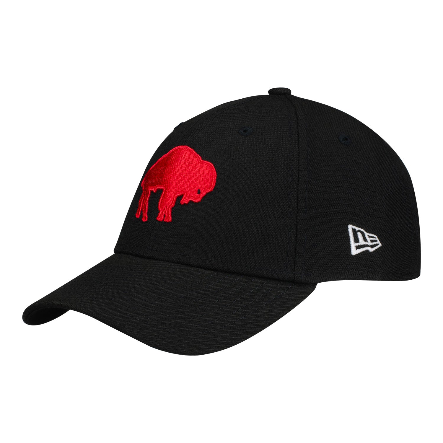 Buffalo Bills New Era 9FORTY Retro Hat In Black - Front Left View