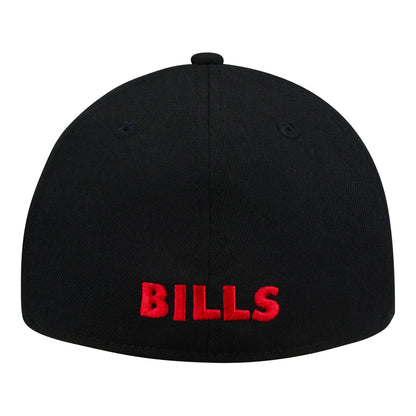 Buffalo Bills New Era 39THIRTY Retro Hat In Black - Back View