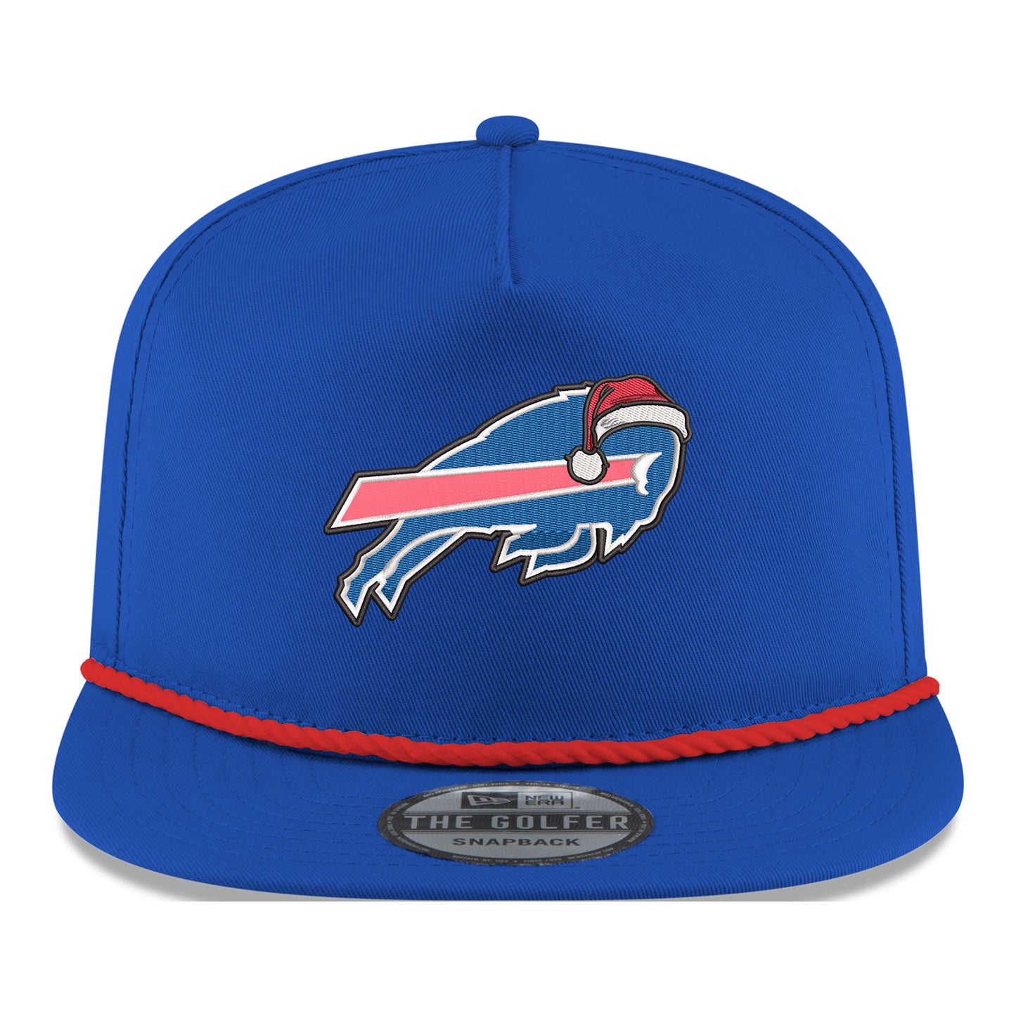 Bills New Era Golfer Santa Rope Hat In Blue - Front View