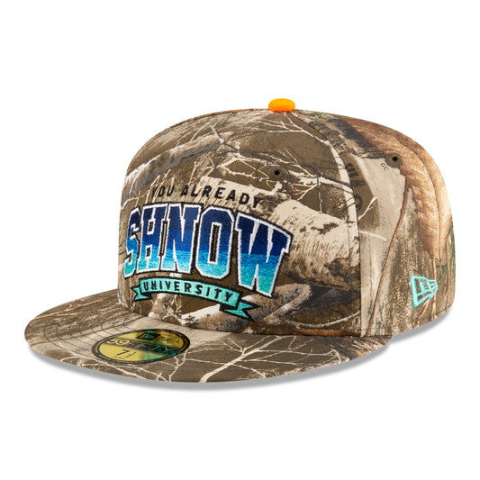 New Era 59FIFTY Buffalo Bills Dion Dawkins You Already Shnow University Tree Hat In Camouflage - Front Left View