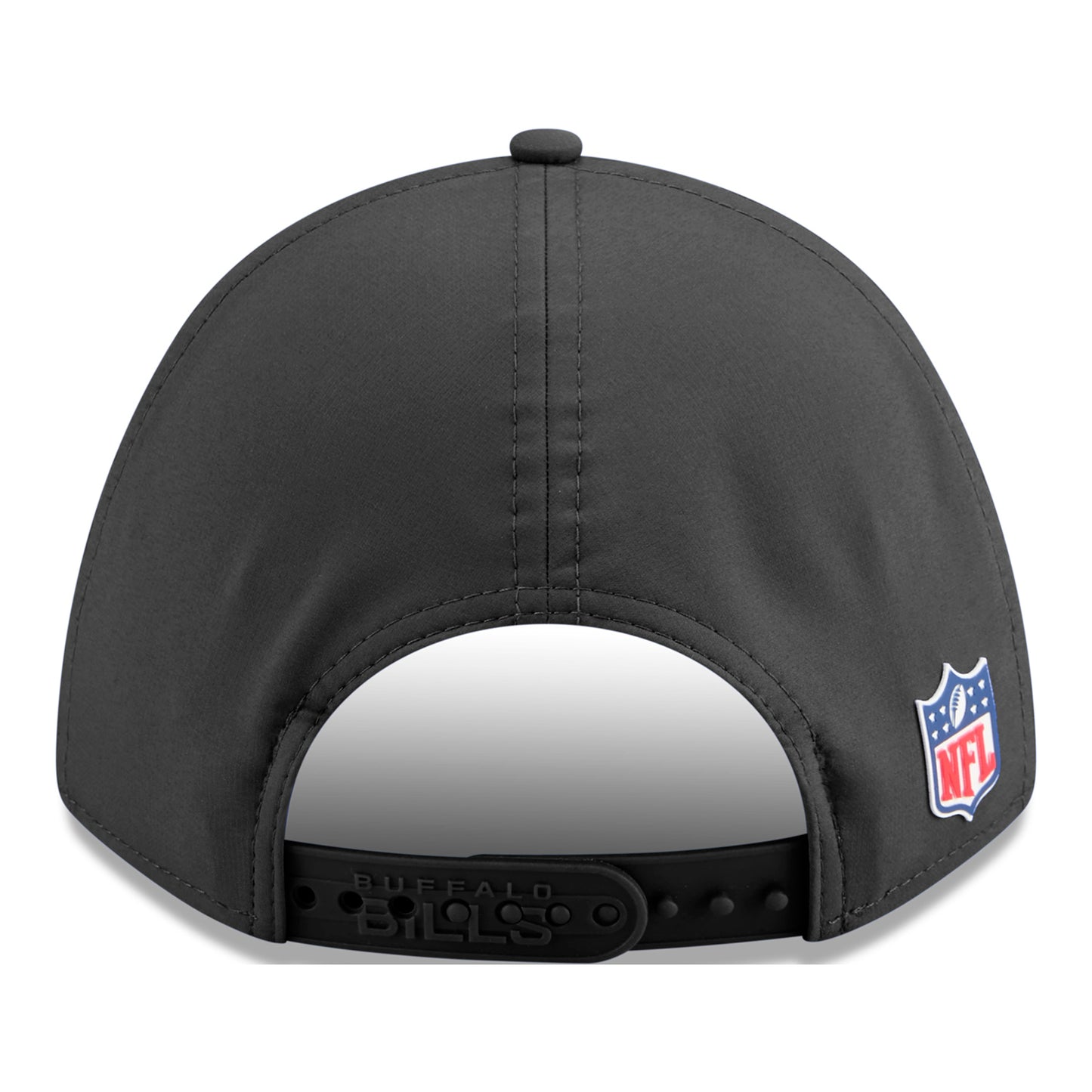 Buffalo Bills New Era Sideline Cold Weather 9FORTY M-Crown Hat In Black - Back View
