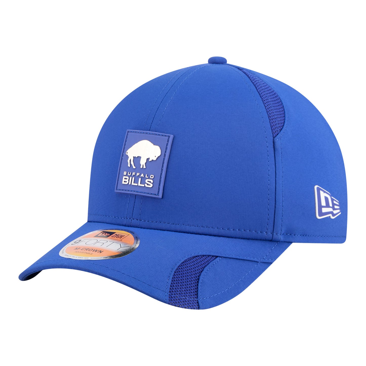 Buffalo Bills New Era 9FORTY 25 Classic Logo Sideline Hat In Blue - Front View